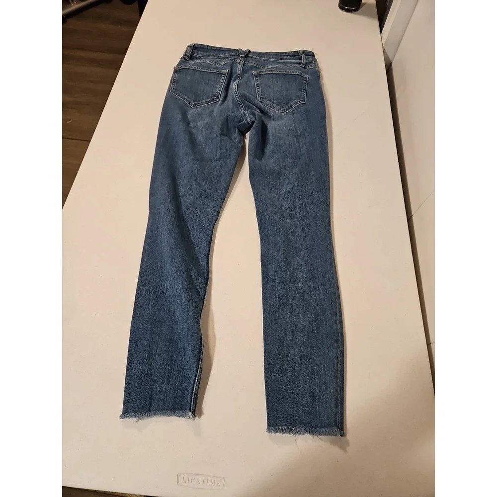 Vineyard Vines Women's High Rise Skinny Stretch Jeans  Sz 30 Raw Hem Denim (1408
